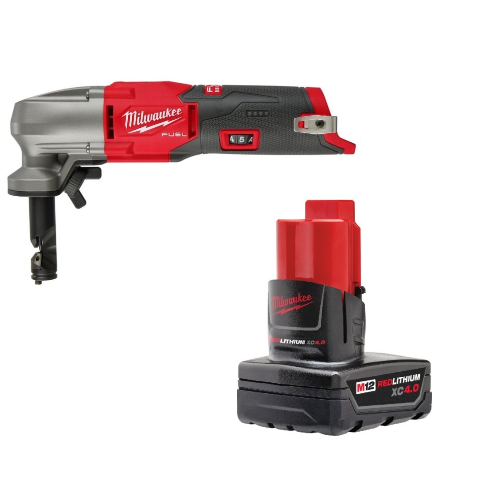 Milwaukee M12 FUEL Nibbler 16 Gauge with Battery Bundle - Ascmtools