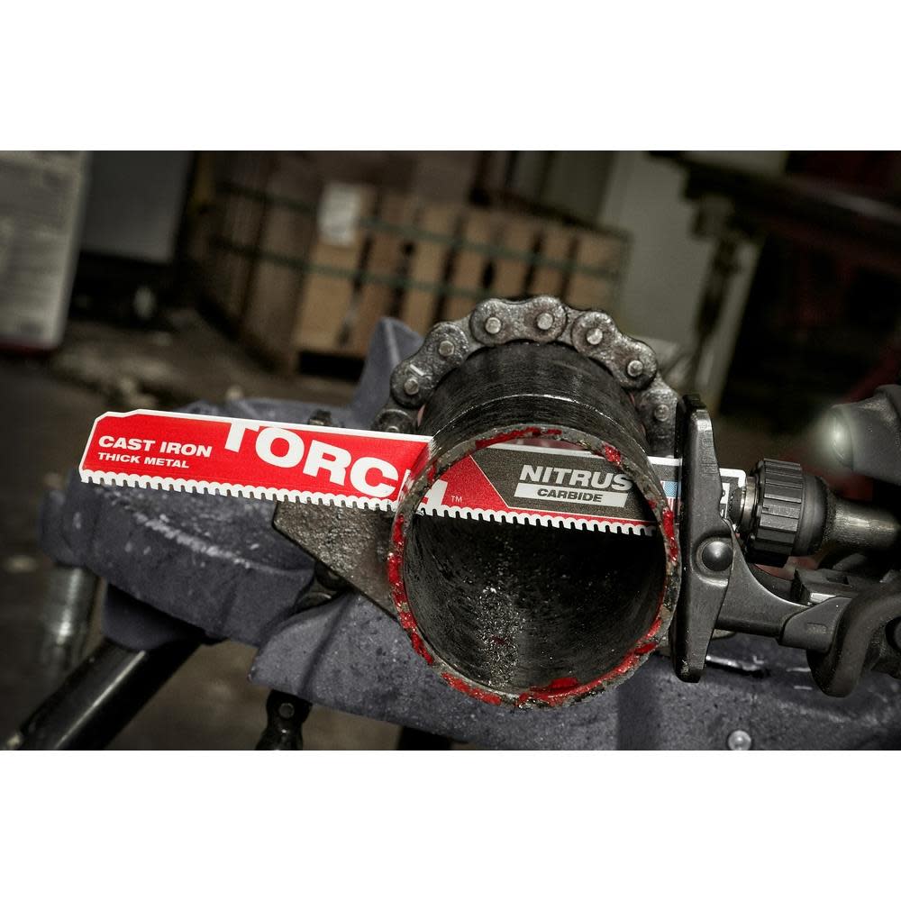 Milwaukee 12″ 7TPI The TORCH for CAST IRON with NITRUS CARBIDE 5PK - Ascmtools