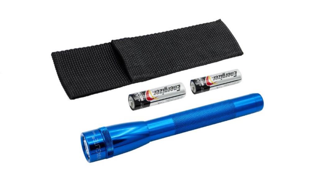 Maglite Mini Pro Flashlight with Holster LED 2 Cell AA Blue - Ascmtools