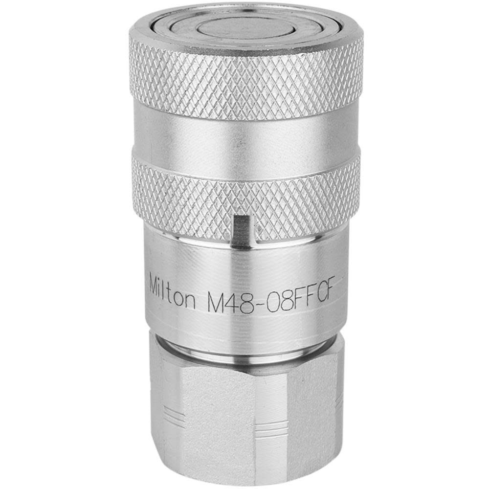 Milton 1/2″ NPTF Hydraulic Flush Face Coupler Coupler Half - Ascmtools