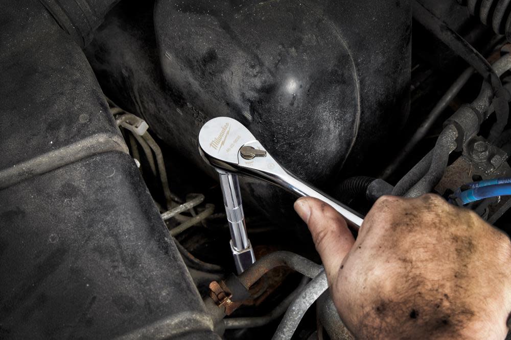 Milwaukee 3/8″ Drive 56pc Tool Set SAE/Metric with 12″ Ratchet Bundle - Ascmtools