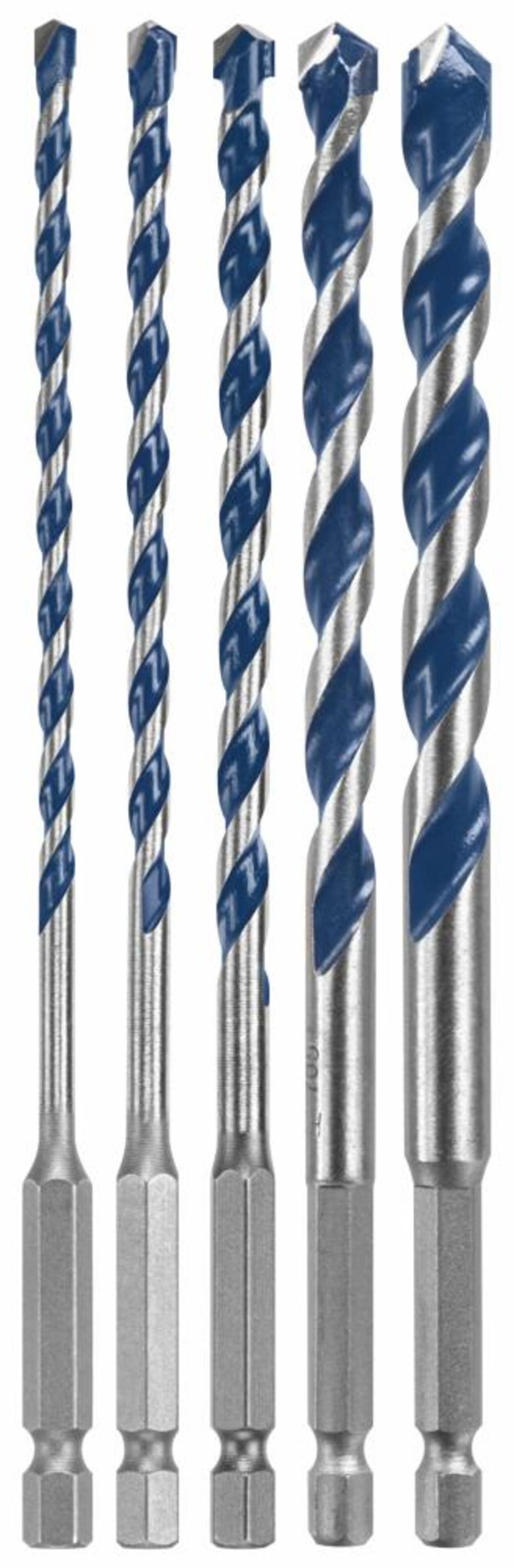 Bosch 5 pc. BlueGranite Turbo Carbide Hammer Drill Bits Set - Ascmtools