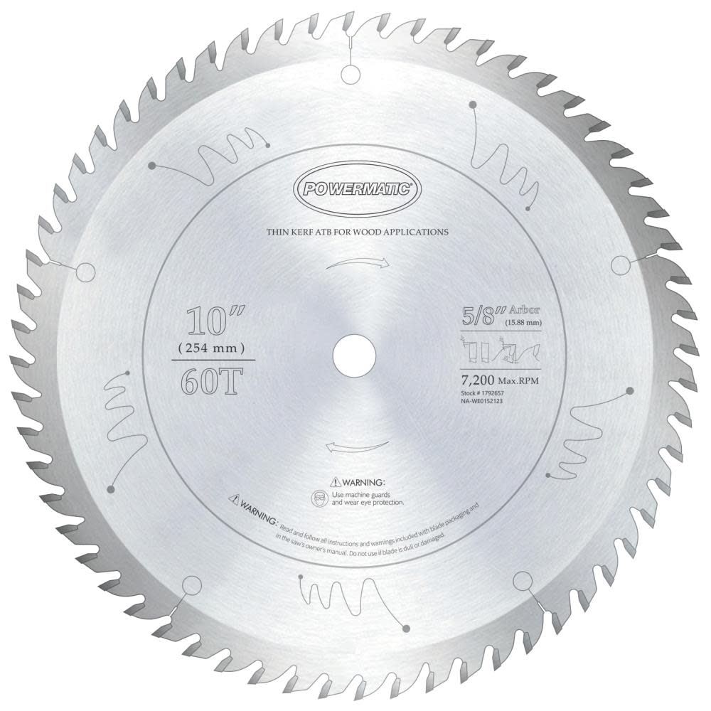 Powermatic 1060 Thin Kerf Circular Saw Blade - Ascmtools