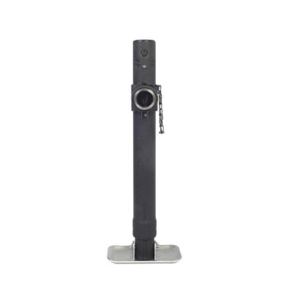 Trailer Valet Blackout 5000 lbs Side Wind Welded Pipe Mount Jack – 15 inch Travel - Ascmtools