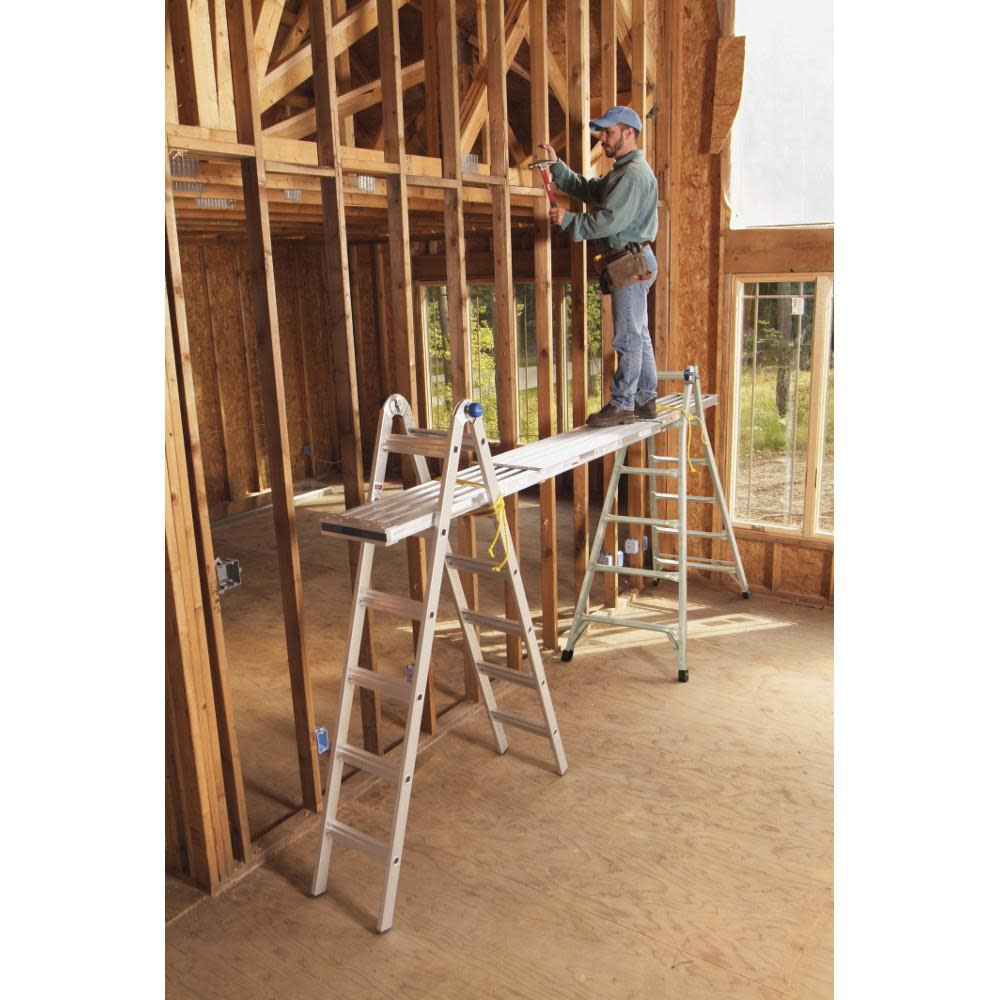 Werner 26-ft Aluminum 300-lb Telescoping Type IA Multi-Position Ladder - Ascmtools