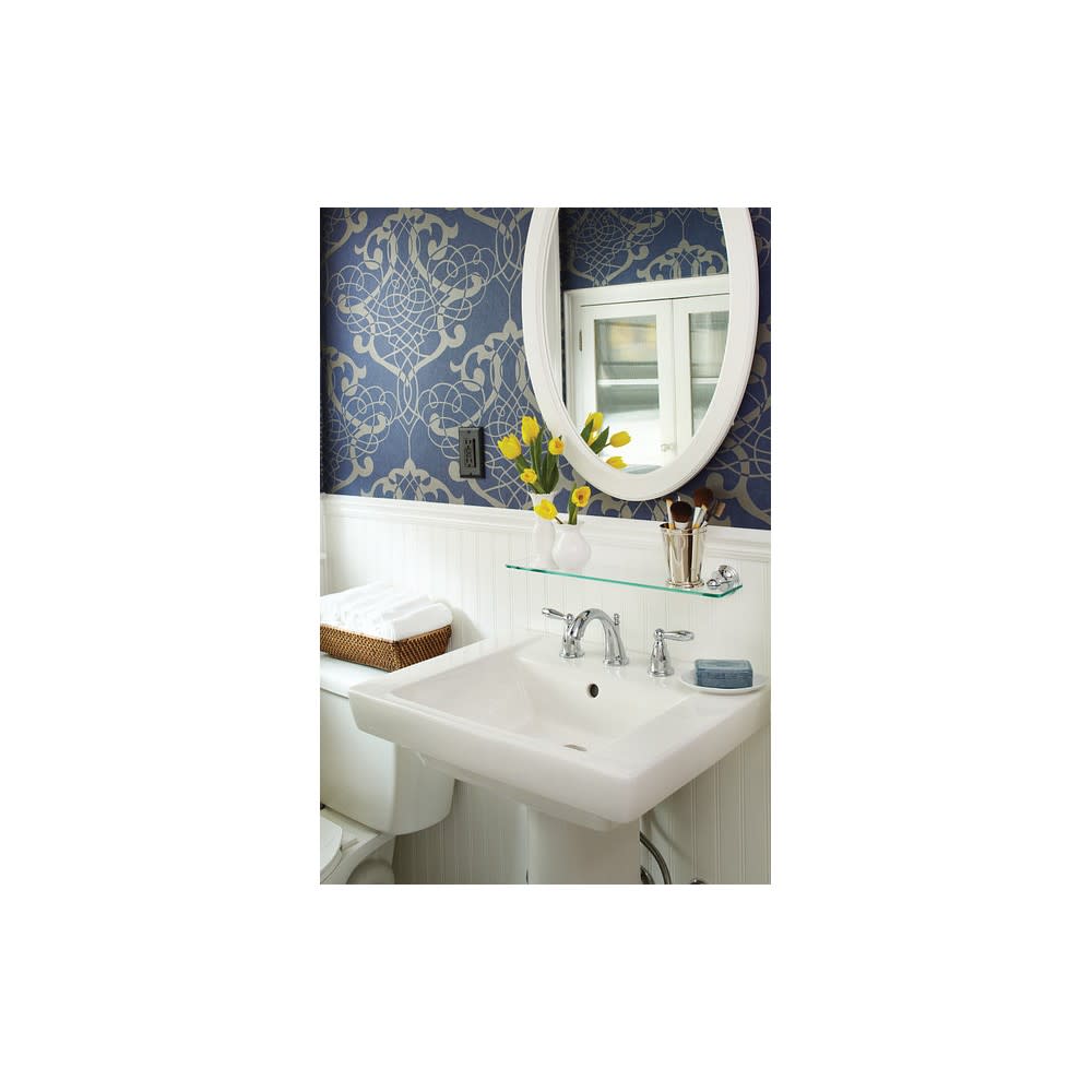 Moen Preston Collection Chrome Glass Vanity Shelf - Ascmtools