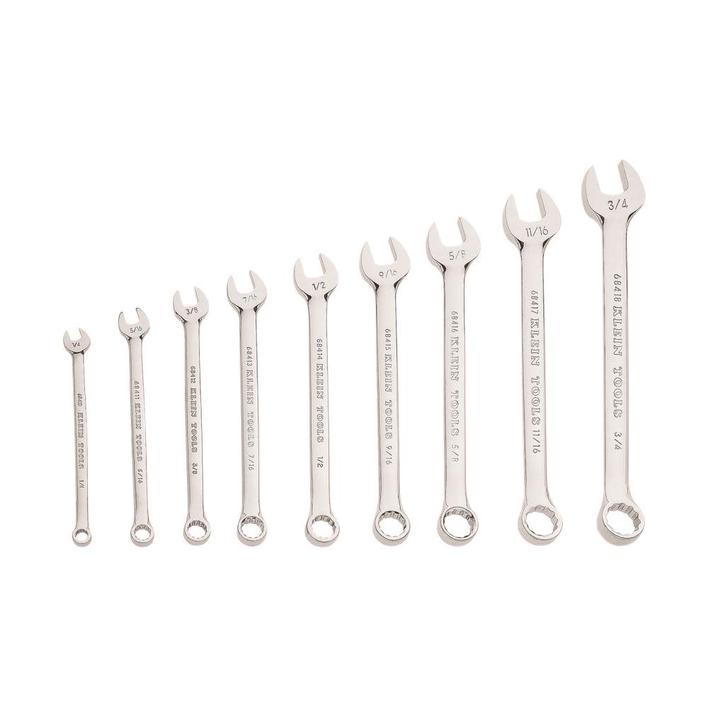 Klein Tools 9 Piece Combination Wrench Set - Ascmtools