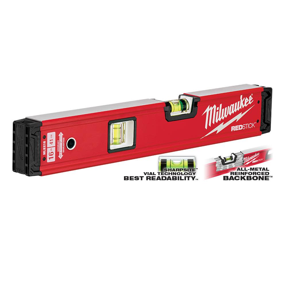 Milwaukee 16 In. REDSTICK Box Level - Ascmtools