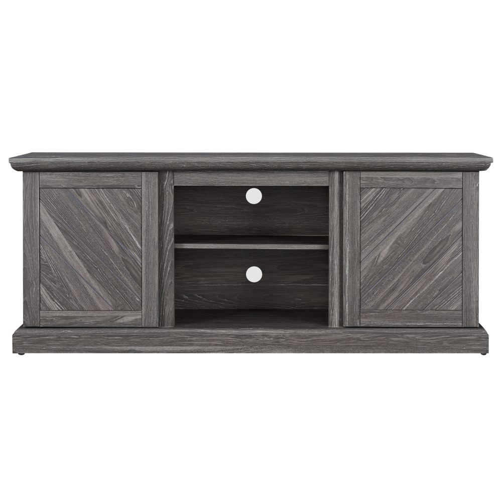 Hearthpro Media Console with Plank Style Doors - Ascmtools
