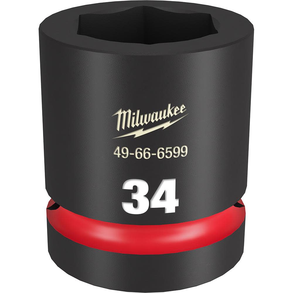 Milwaukee Impact Socket 1″ Drive 34mm Standard 6 Point - Ascmtools