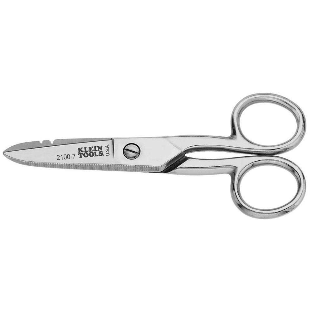 Klein Tools Electrician’s Scissors Nickel - Ascmtools