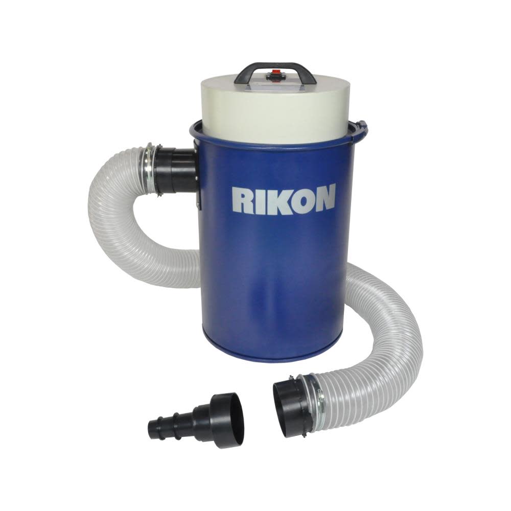 Rikon Dust Extractor with Fittings & Wall Mount 12 Gallon Capacity - Ascmtools