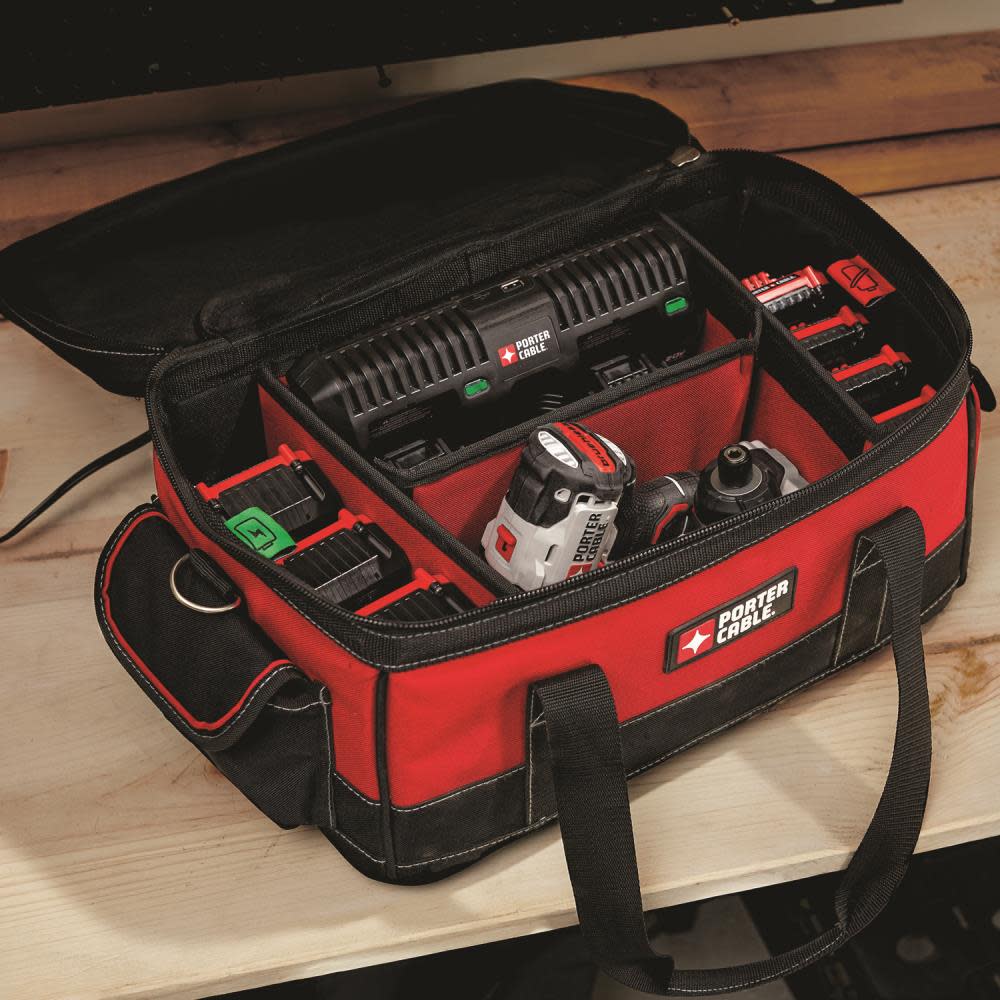 Porter Cable 20V MAX Dual Port Charger Bag (PCCB122C2) - Ascmtools