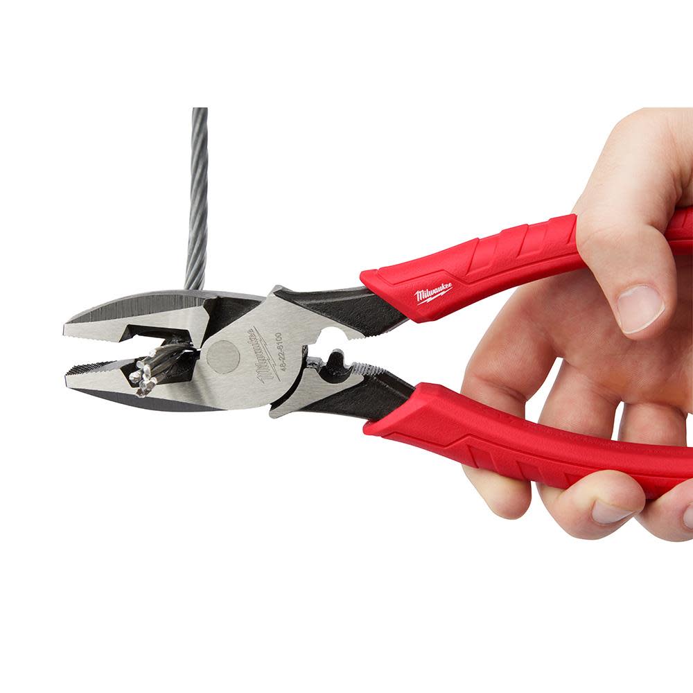 Milwaukee 9 in. High Leverage Lineman’s Pliers with Crimper - Ascmtools