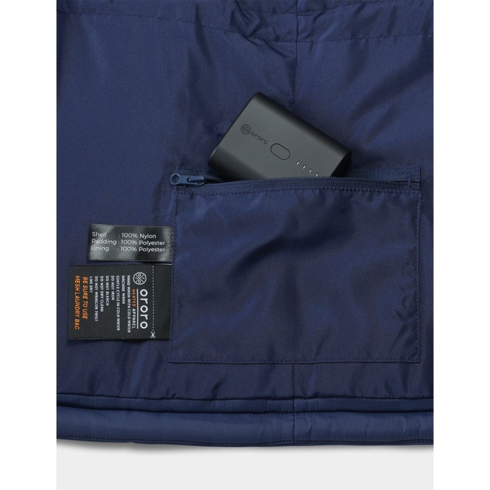 ORORO Womens Navy Blue Classic Heated Vest Kit 3X - Ascmtools