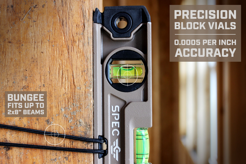 Spec Ops Tools Magnetic Torpedo Level with Bungee - Ascmtools