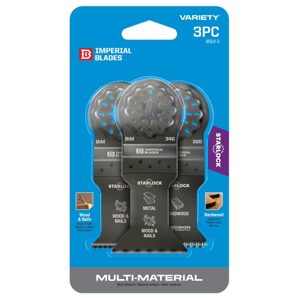 Imperial Blades IBSLV-3 Starlock Standard All-Purpose Variety Pack 3PC - Ascmtools