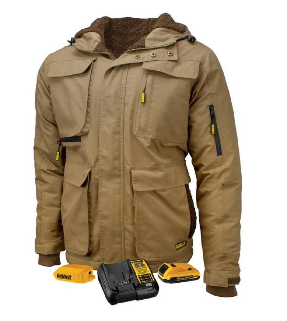 DEWALT Mens Rip Stop Canvas Heated Kit Jacket Large - Ascmtools