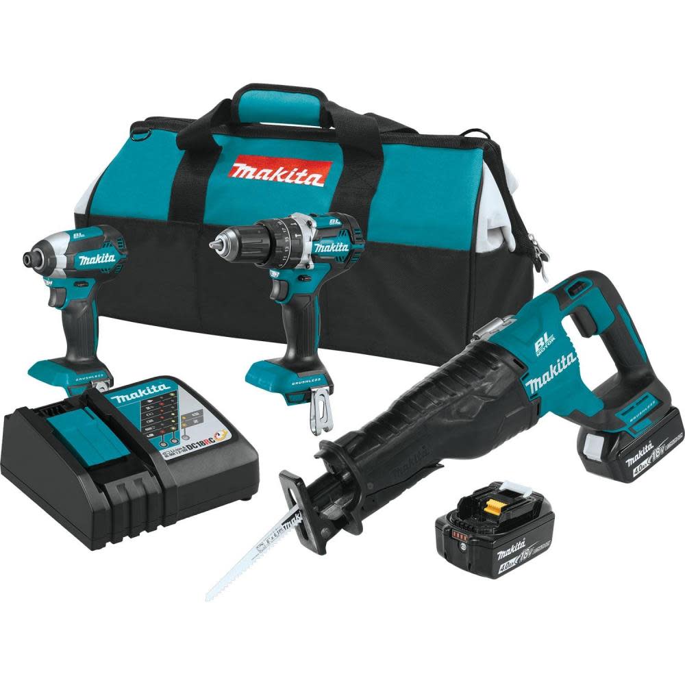 Makita 18 Volt LXT Lithium-Ion Brushless Cordless Combo Kit (3-Tool) - Ascmtools