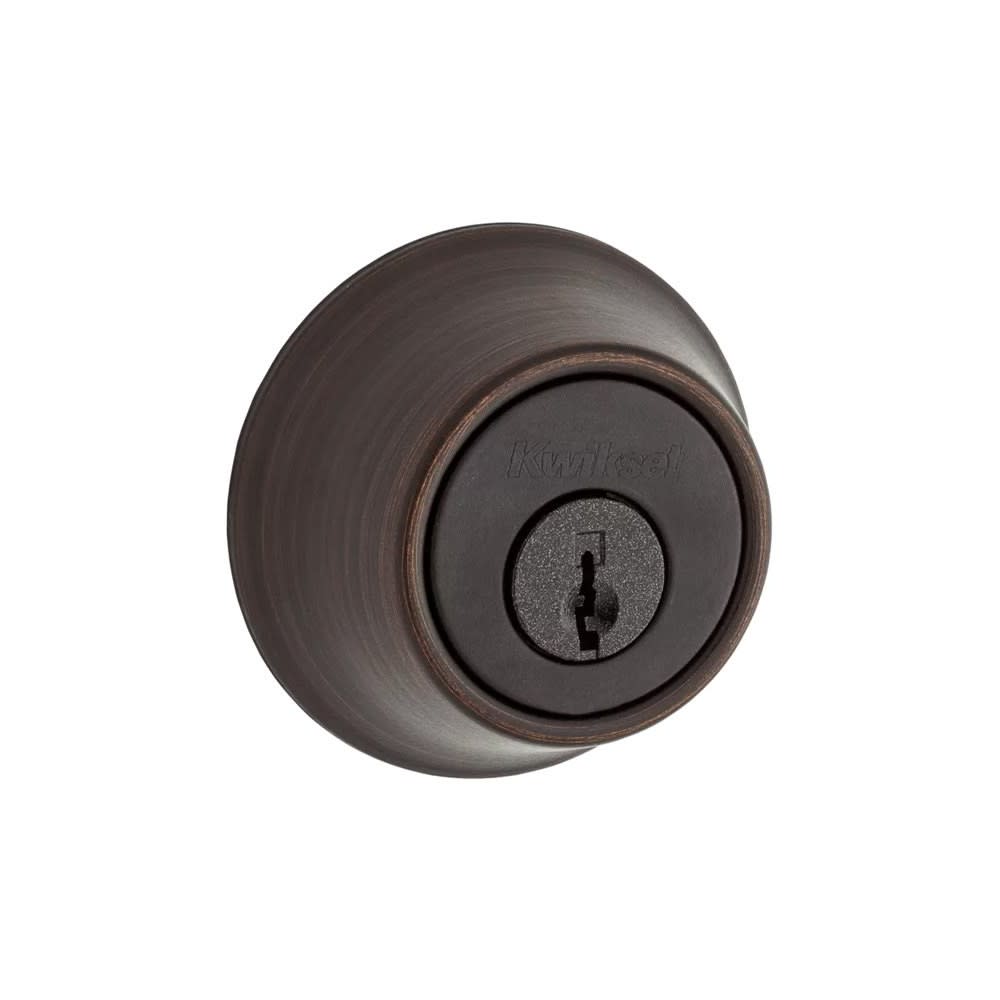 Kwikset Venetian Bronze Single Cylinder Deadbolt with Pin & Tumbler - Ascmtools