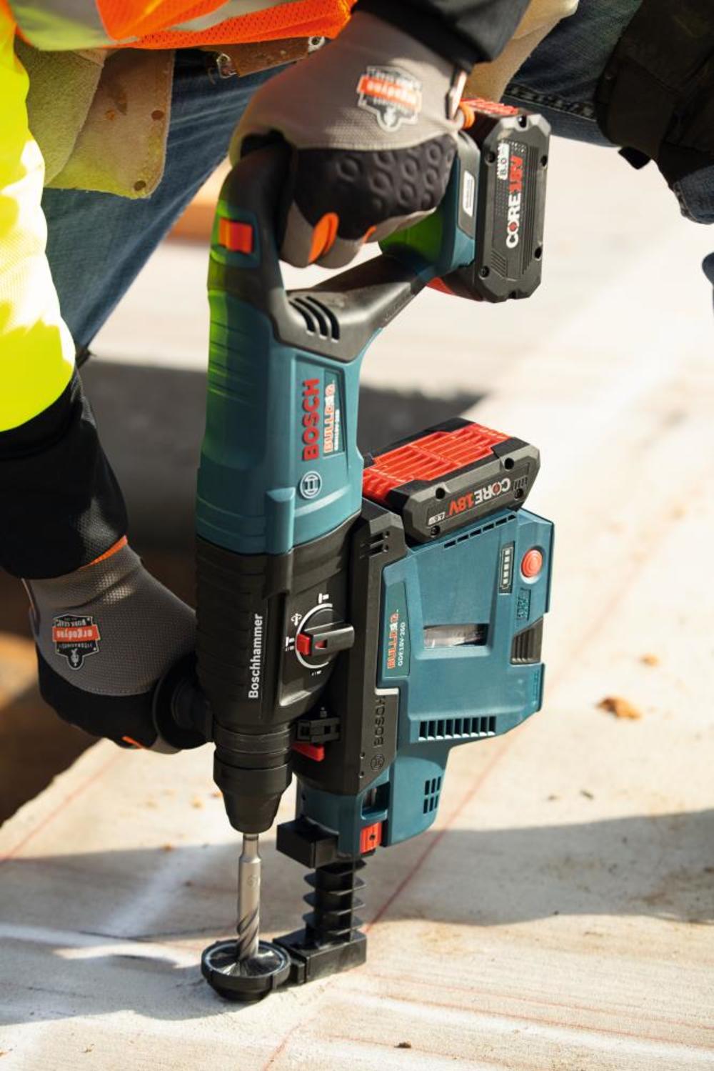 Bosch 18V Bulldog 1″ Rotary Hammer Kit with Mobile Dust Extractor - Ascmtools