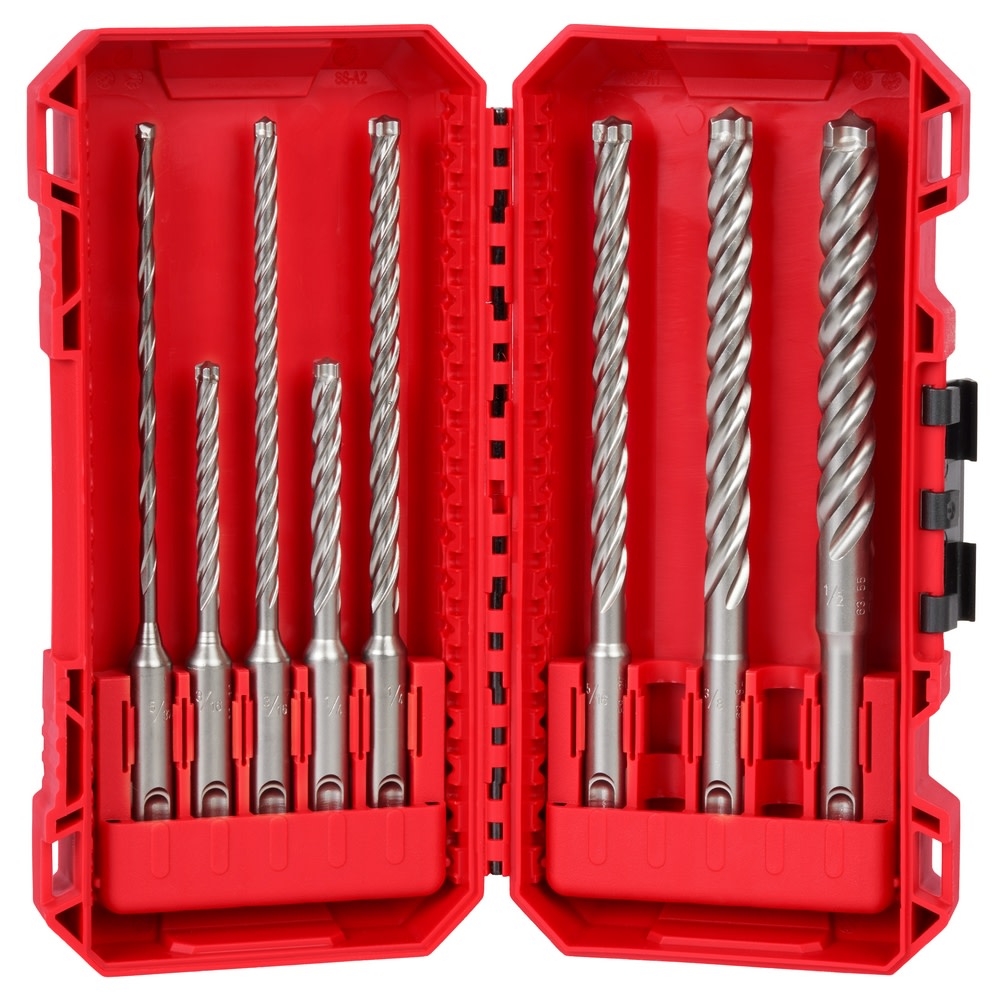 Milwaukee SDS Plus MX4 4 Cutter Drill Bit Kit 8pc - Ascmtools
