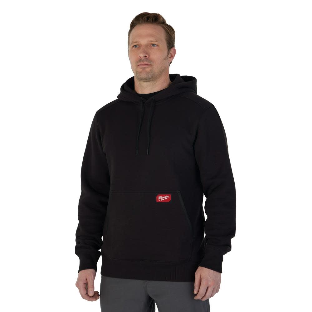 Milwaukee Midweight Pullover Hoodie Black 2X - Ascmtools