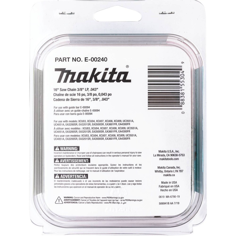Makita 16″ Saw Chain 3/8 LP .043 - Ascmtools