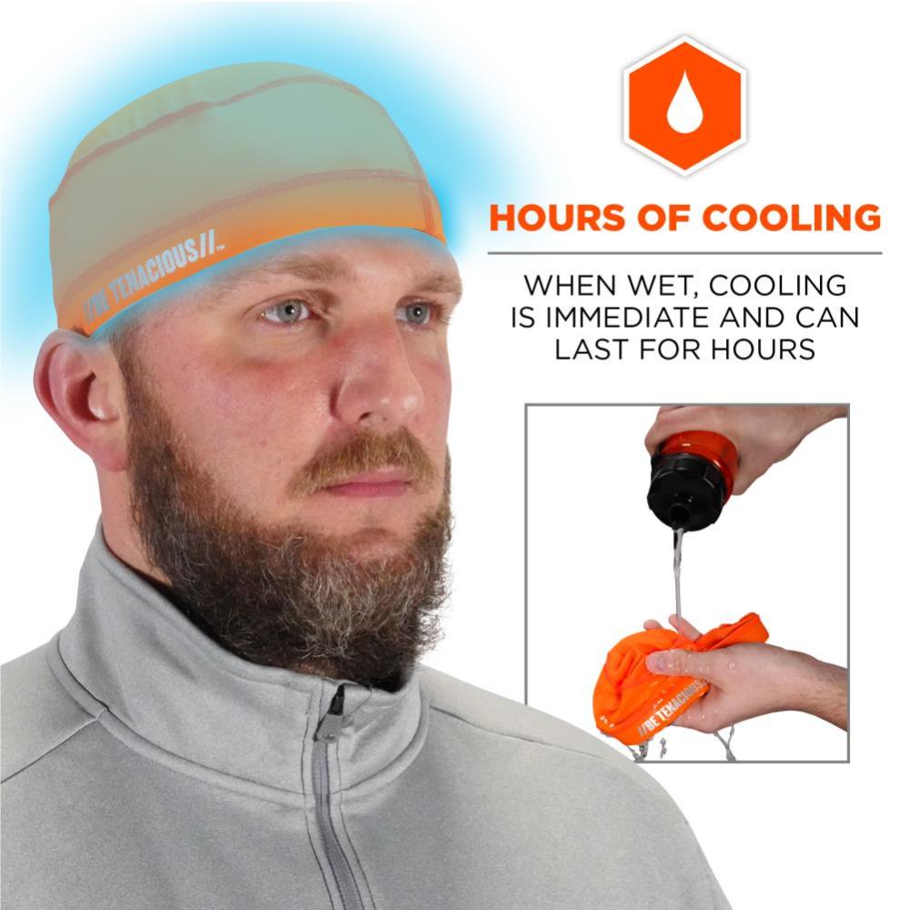 Ergodyne Chill Its 6632 Cooling Skull Cap Orange - Ascmtools