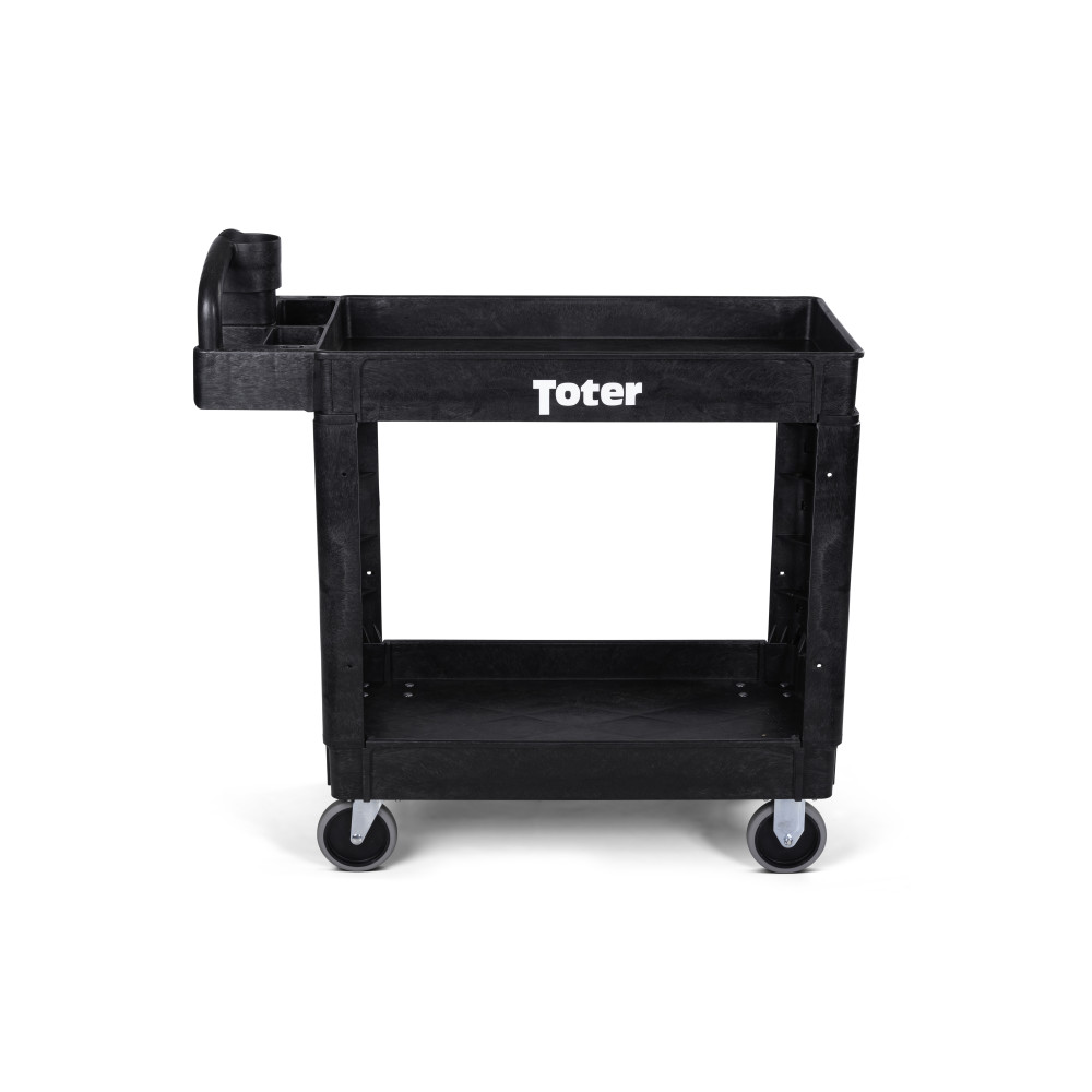 Toter Material Handling Utility Cart with Lipped Top and Ergo Handle - Ascmtools