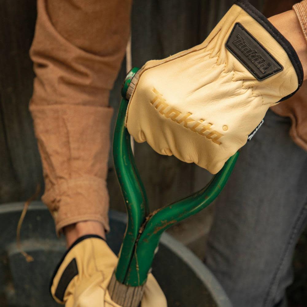 Makita Driver Gloves Genuine Leather Cow Medium - Ascmtools