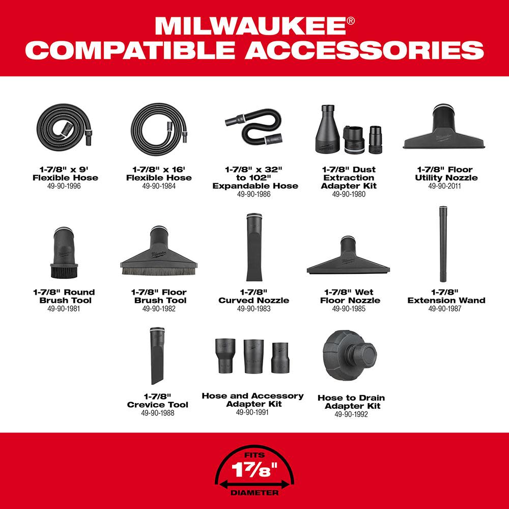 Milwaukee M18 FUEL Wet/Dry Vacuum 6 Gallon Bare Tool - Ascmtools
