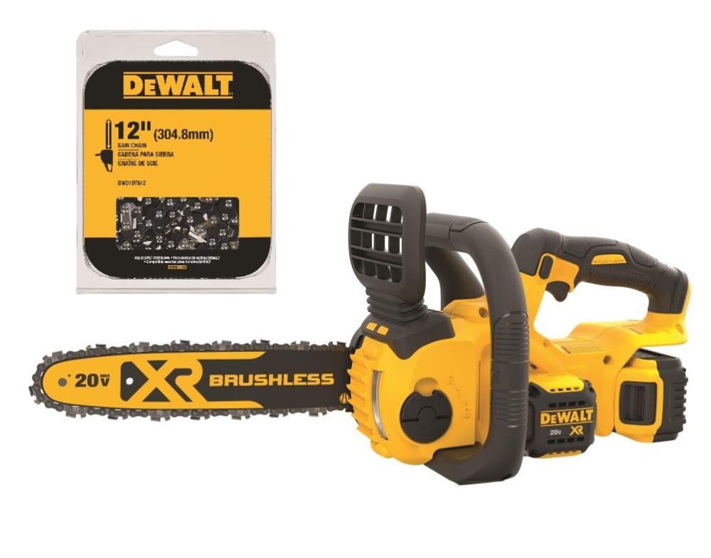 DEWALT 20V MAX 12″ Chainsaw Kit with Extra 12″ Chain - Ascmtools