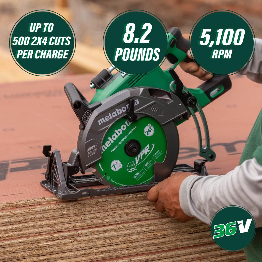 Metabo HPT 7 1/4″ Circular Saw Rear Handle Bare Tool - Ascmtools