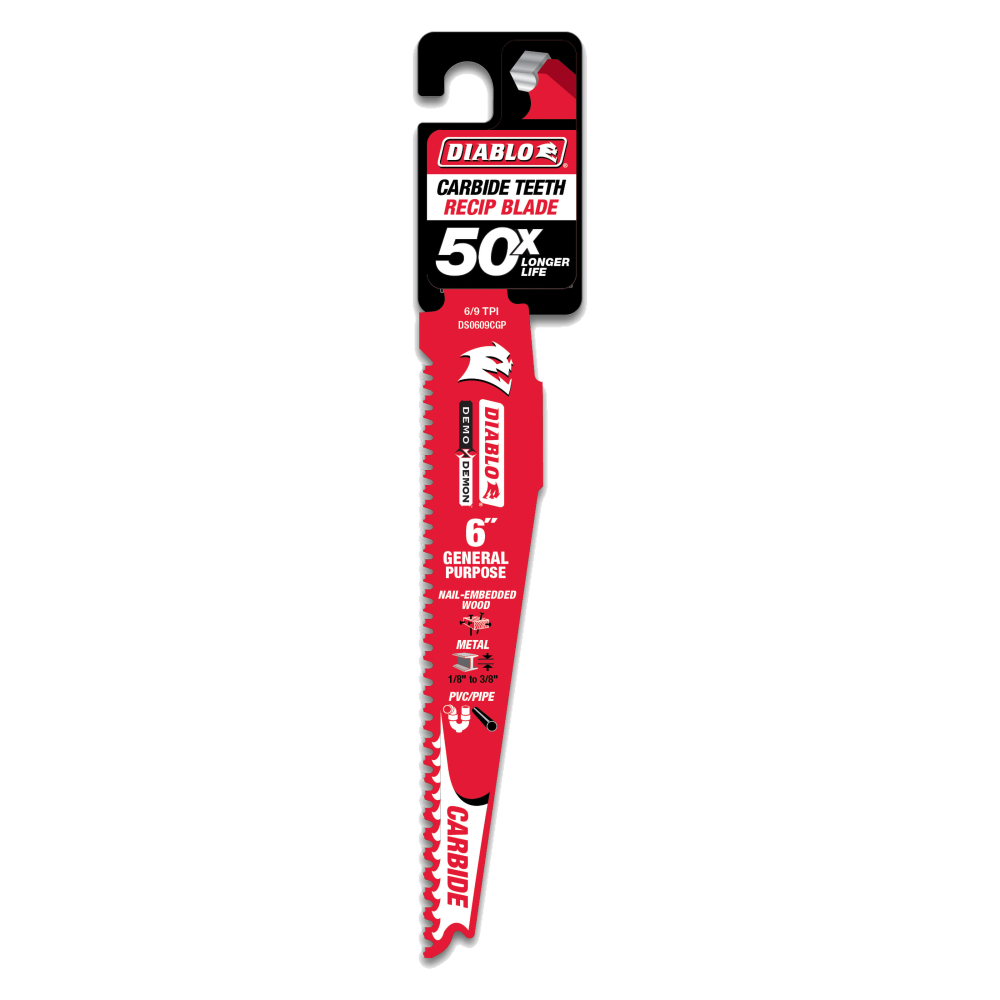 Diablo Tools 6″ Demo Demon Carbide General Purpose Recip - Ascmtools
