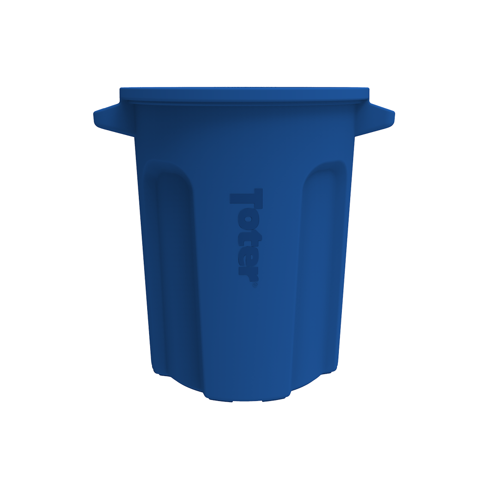 Toter 20 Gallon Round Trash Can with Lift Handle Blue - Ascmtools