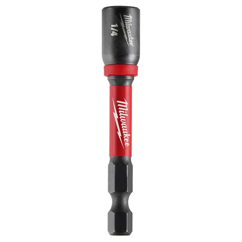 Milwaukee SHOCKWAVE Impact Duty 1/4 x 2 9/16″ Magnetic Nut Driver 10pk - Ascmtools