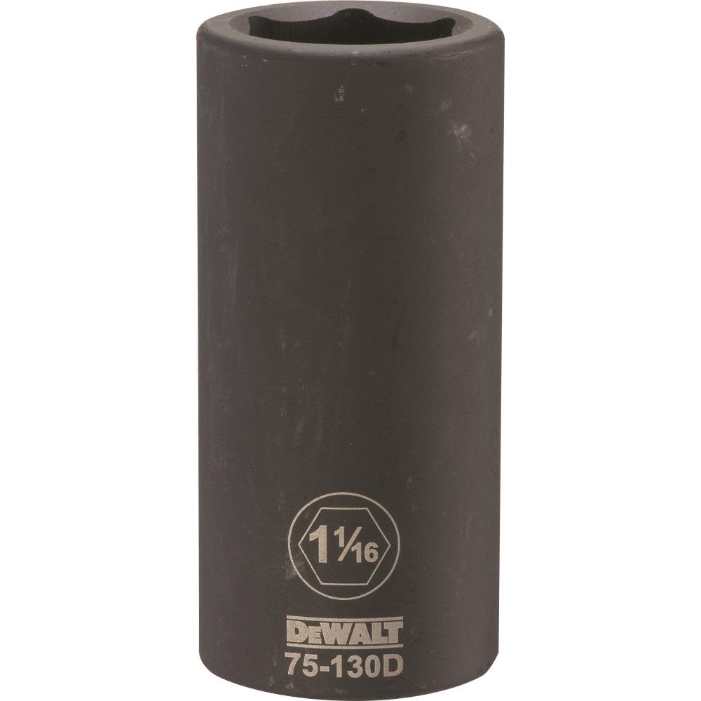 DEWALT 3/4 Drive X 1-1/16 6PT Deep Impact Socket - Ascmtools