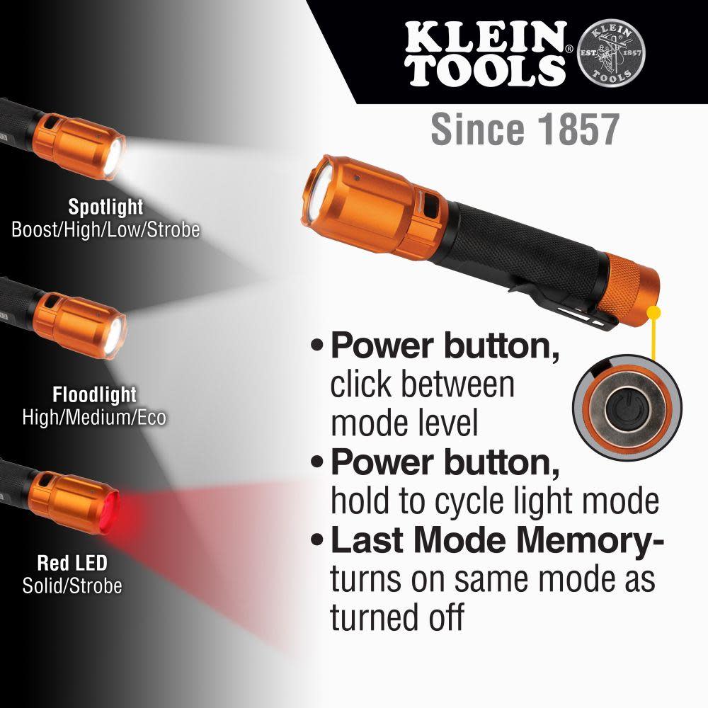 Klein Tools 2 Color LED Flashlight Rechargeable - Ascmtools