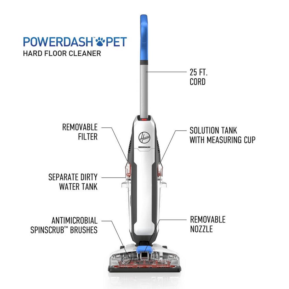 Hoover Residential Vacuum PowerDash Pet Hard Floor Cleaner - Ascmtools