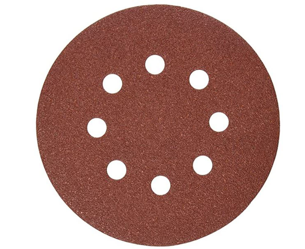 DEWALT 5 In. 8 Hole 80 Grit Hook & Loop Random Orbit Sandpaper Pack of 25 DW4309 - Ascmtools