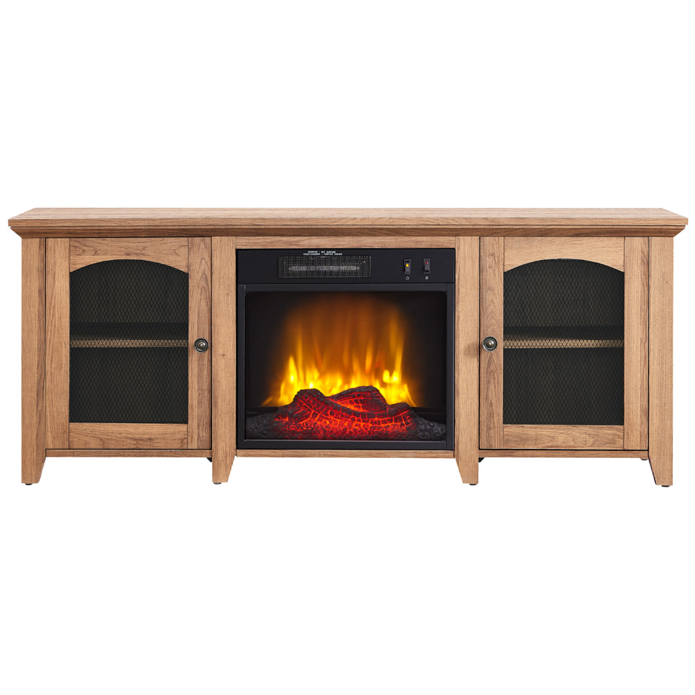 Hearthpro Media Electric Fireplace with Arch Doors - Ascmtools