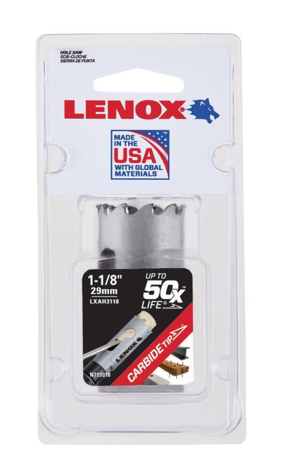 Lenox Hole Saw Carbide Tipped 1 1/8″ 29mm - Ascmtools