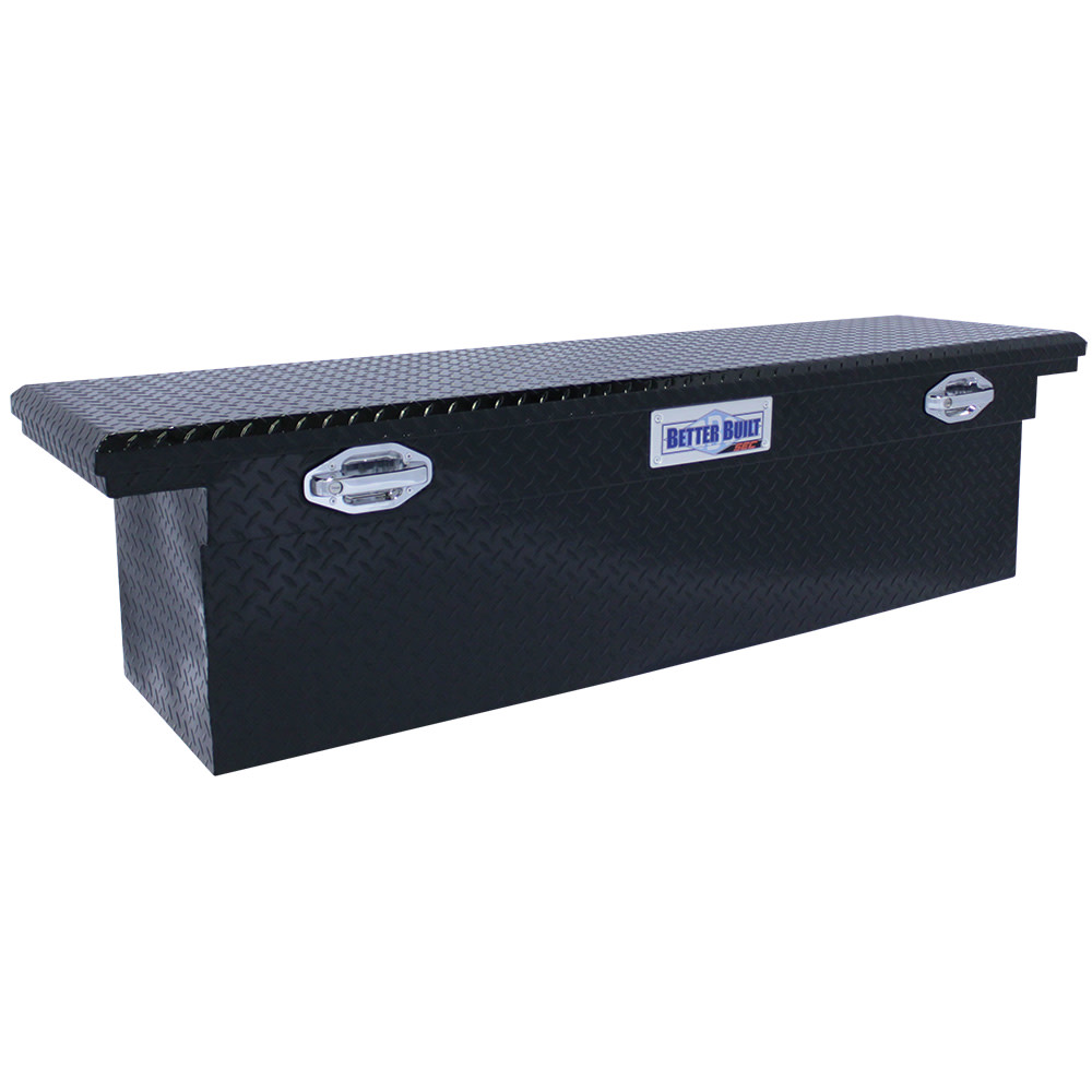 Better Built 71″ SEC Saddle Truck Tool Box LOW PROFILE DEEP GLOSS BLACK - Ascmtools