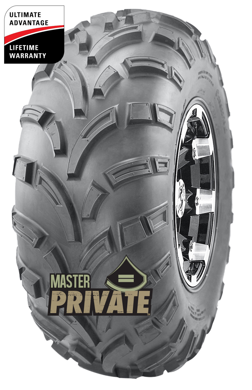 Master ATV 25×10.00-12 6P TL Private ATV Tire (Tire Only) - Ascmtools