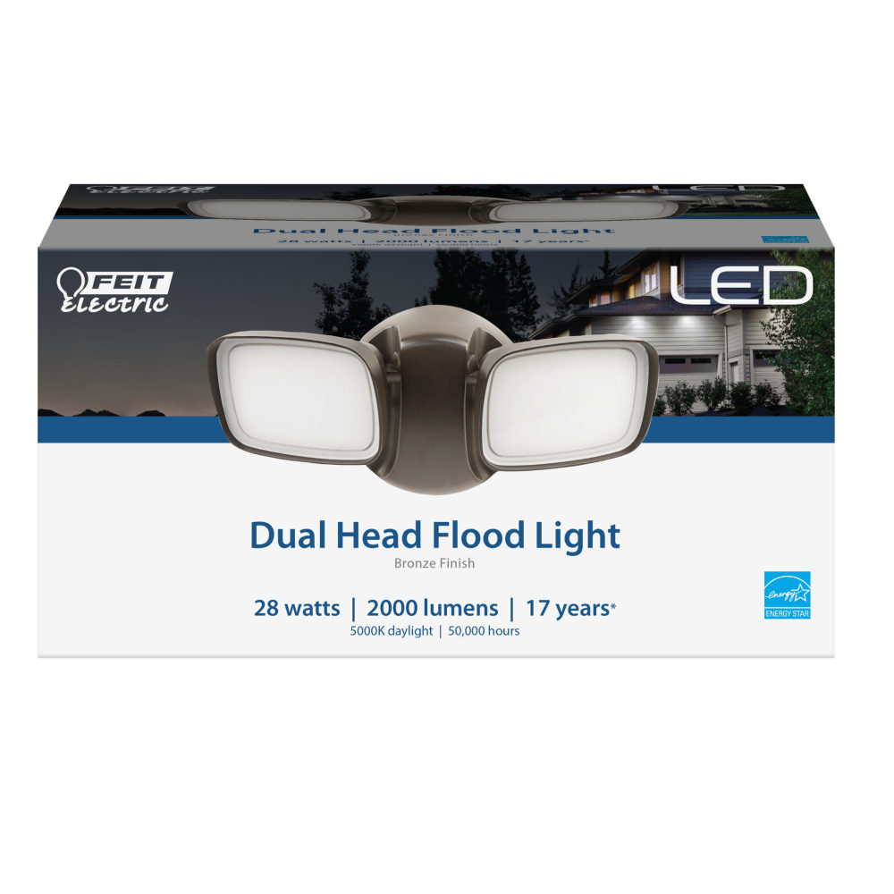 Feit Electric 25W Switch Hardwired Bronze LED Security Floodlight - Ascmtools