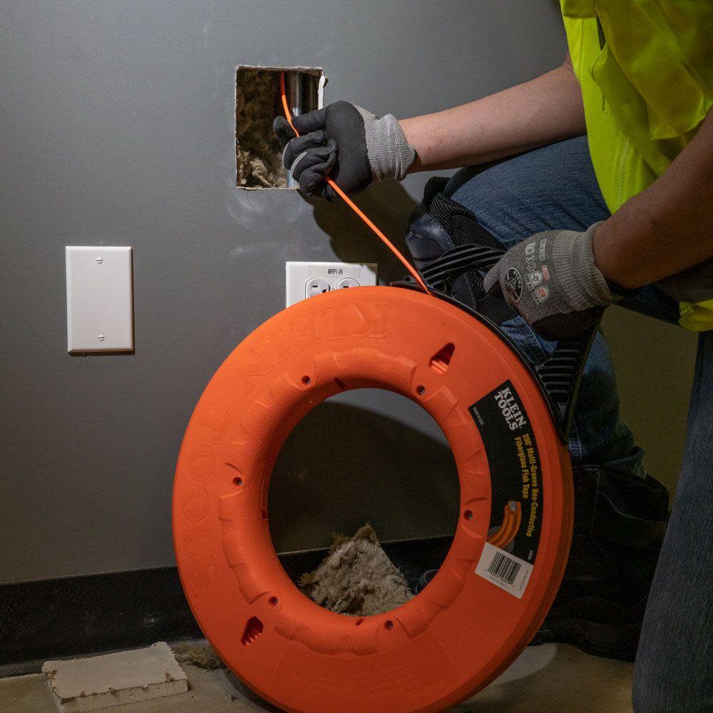 Klein Tools Grooved Fiberglass Fish Tape 200 Ft - Ascmtools