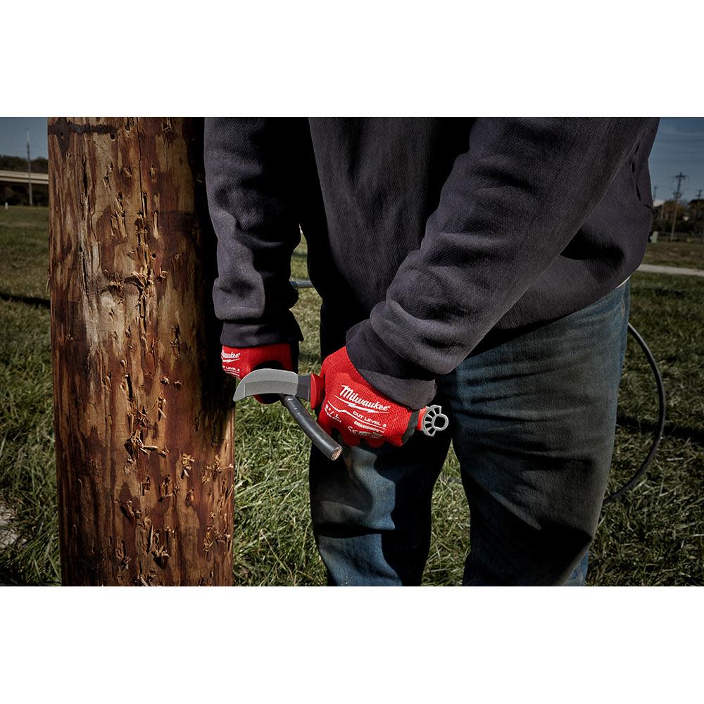 Milwaukee Linemans Blunt Tip Hawkbill Knife with STICKWORK 3-in-1 Ring - Ascmtools