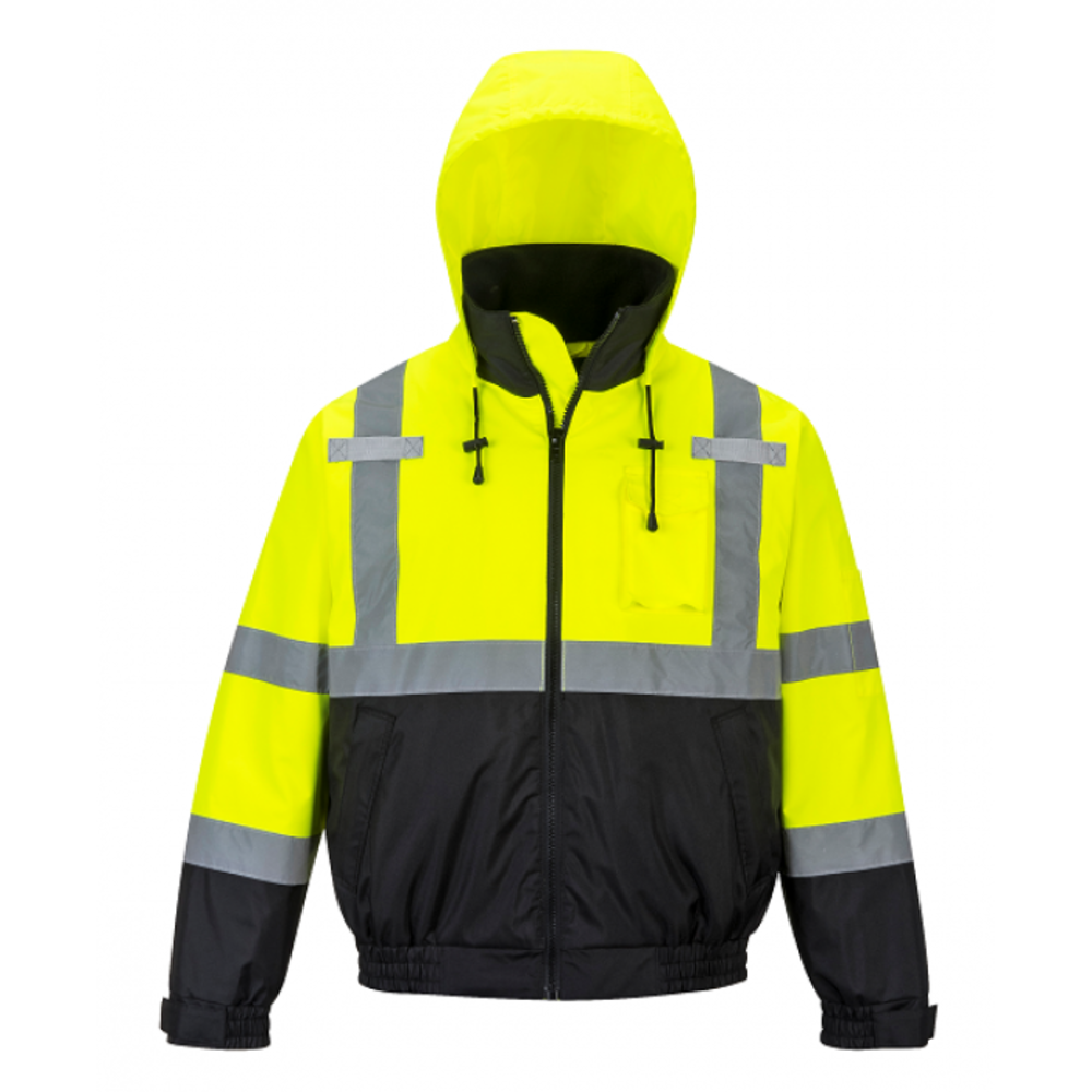 Portwest Yellow and Black Hi-Vis Premium Bomber Jacket – XL - Ascmtools