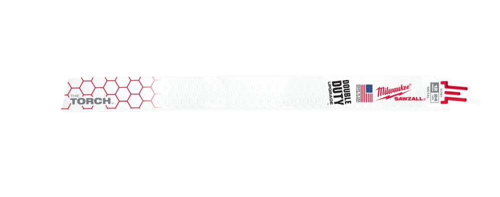 Milwaukee 12 in. 24 TPI THE TORCH SAWZALL Blades 5PK - Ascmtools